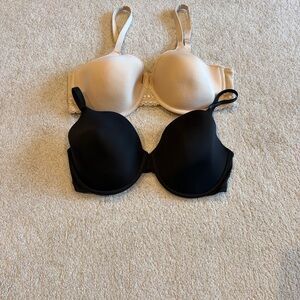 Black and Beige Women's Bras Size 38D